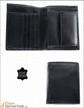 Alassio Geldbörse mit NFC & RFID-Schutz Leder Hochformat 31944, schwarz