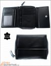 NFC-RFID-Abhörsicheres Damen-Portemonnaie von Friedrich mit NFC-RFID-Scannerschutz Hochformat Leder Kartenschutz für Karten mit NFC- & RFID-Chip handliches Format, 16147-2, schwarz
