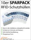 RFID-Schutzhülle 10er SPARPACK, RFID-Schutz, NFC-Schutz, Schutzhülle für Bankkarten, Kreditkarten, Ausweise, Cryptalloy, grau